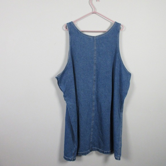 Mickey Unlimited Jerry Leign Denim Dress Overall Women 26 Embroidered Vtg 578 - Picture 2 of 14